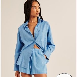 Abercrombie Oversized Linen Blend Shirt